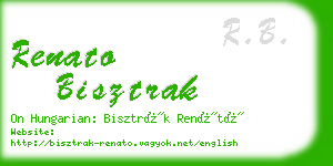 renato bisztrak business card